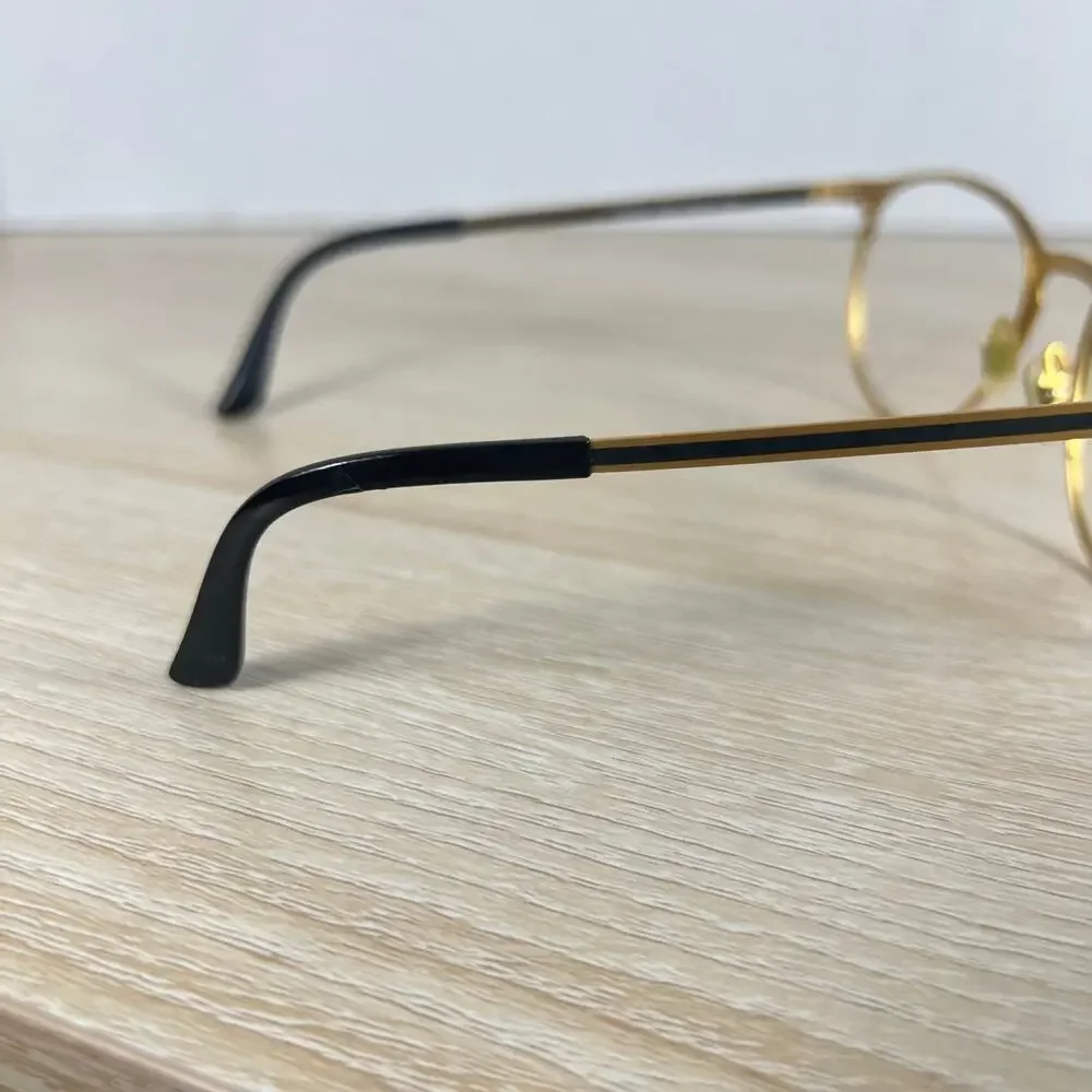 Ray-Ban RB6375 3051 Eyeglasses Gold Black Frames Only READ DESC 53-18-145